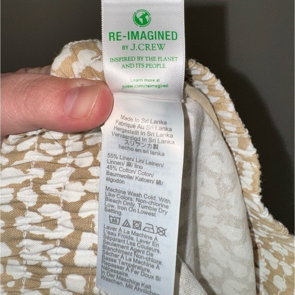 J Crew Ladies Cheetah Print Linen Pants Size 2 - Picture 4 of 5